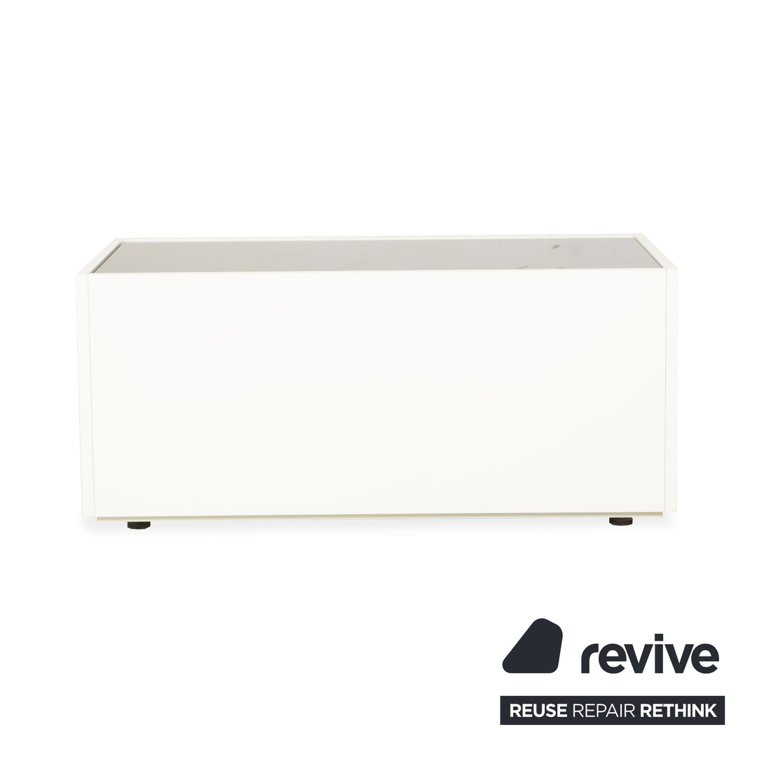 Interlübke Cube Sideboard Holz Weiß Creme Lowboard TV-Board Schubladen