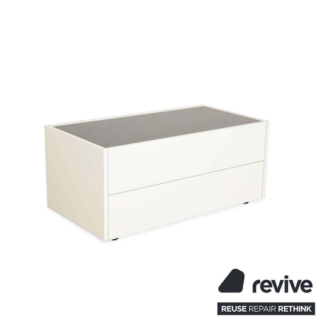 Interlübke Cube Sideboard Holz Weiß Creme Lowboard TV-Board Schubladen