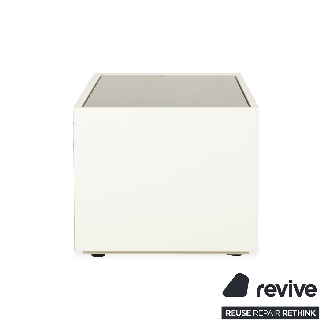 Interlübke Cube Sideboard Holz Weiß Creme Lowboard TV-Board Schubladen