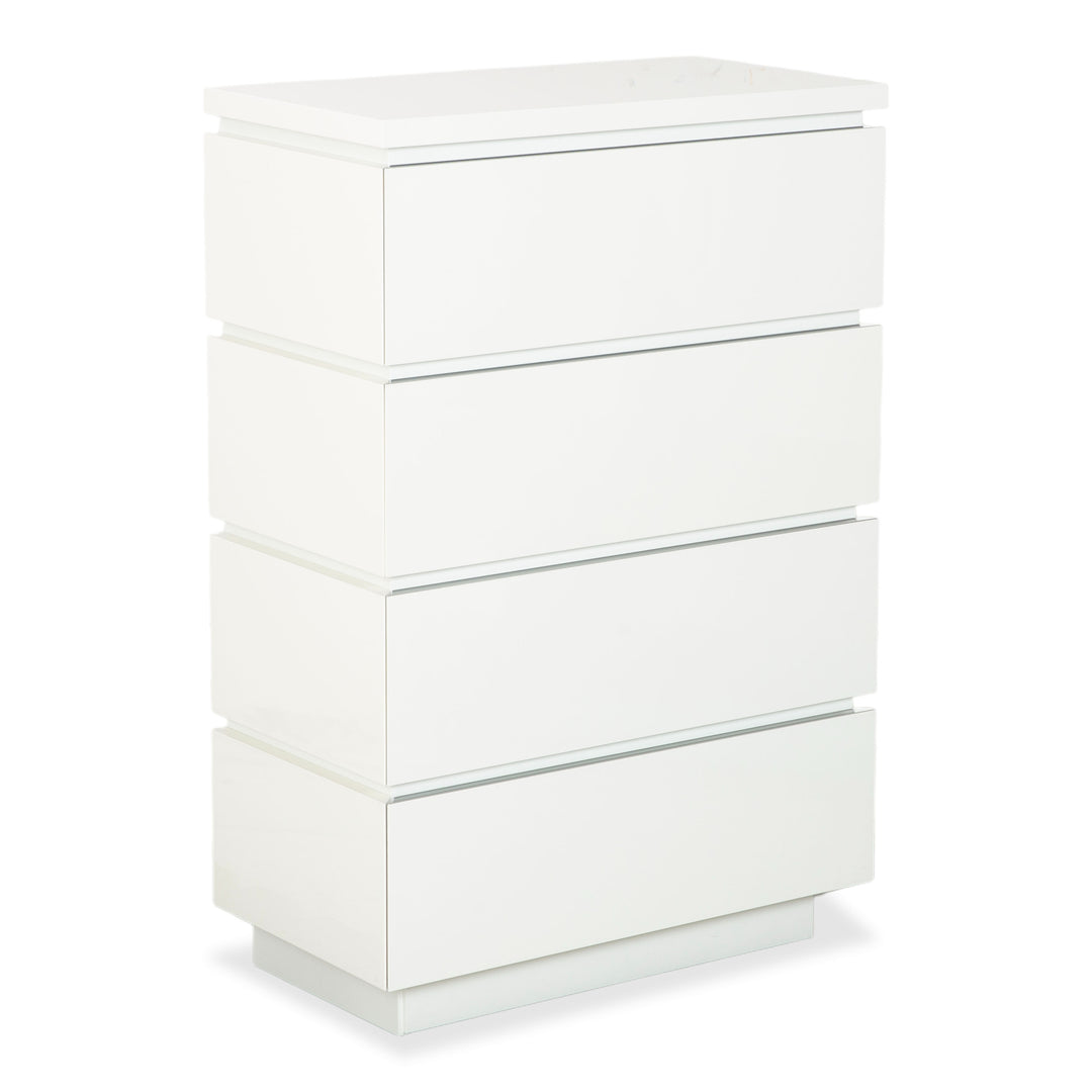 Interlübke Cube Sideboard Chest of Drawers White High-Gloss Wood