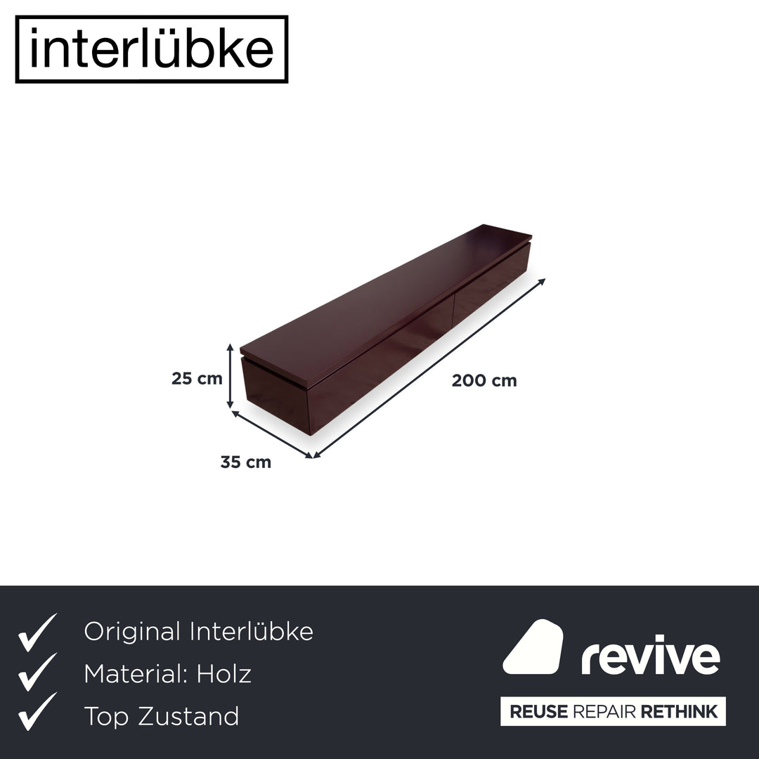 Interlübke Cube Sideboard Lilac Aubergine Wall-Mounted Board
