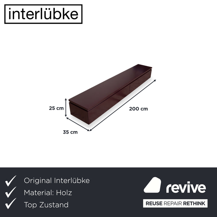 Interlübke Cube Sideboard Lilac Aubergine Wall-Mounted Board