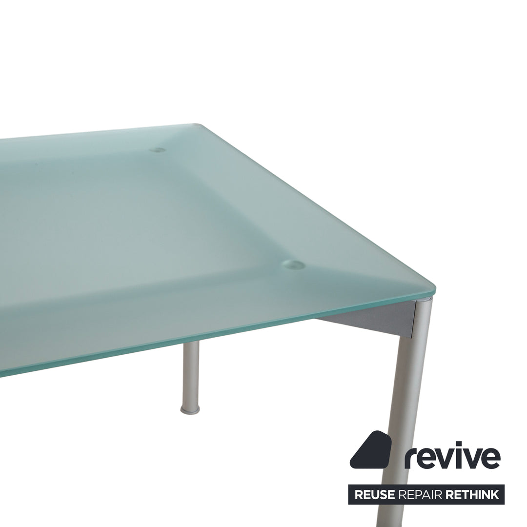 Interlübke Glas Metall Schreibtisch pulverbeschichtet 210 x 90 cm