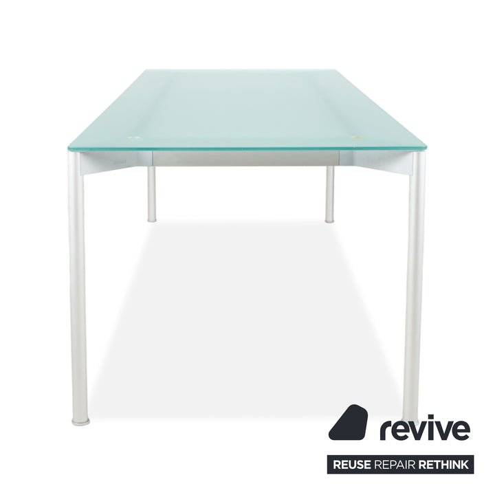 Interlübke Glas Metall Schreibtisch pulverbeschichtet 210 x 90 cm