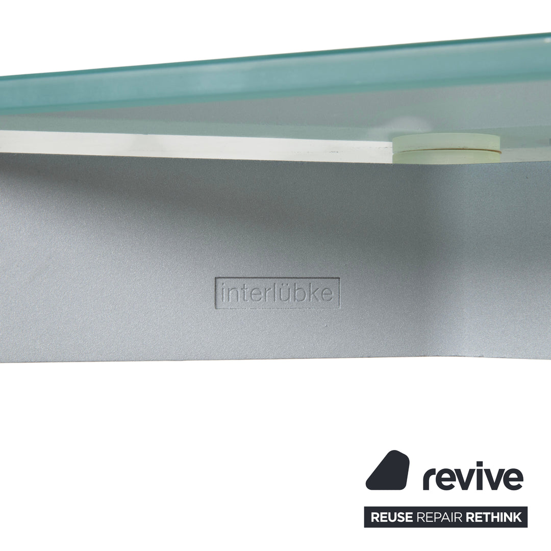 Interlübke Glas Metall Schreibtisch pulverbeschichtet 210 x 90 cm