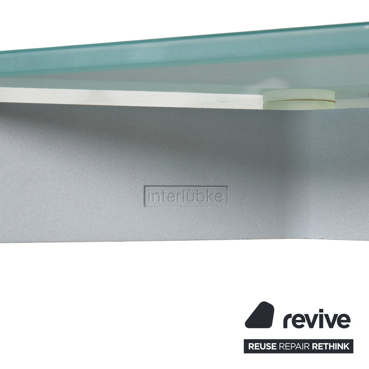 Interlübke Glas Metall Schreibtisch pulverbeschichtet 210 x 90 cm