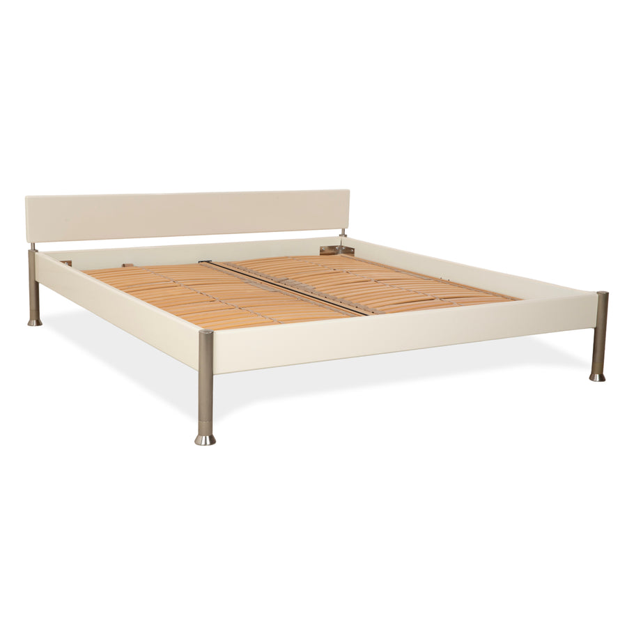 Lit en bois Interlübke, blanc crème, 180x200