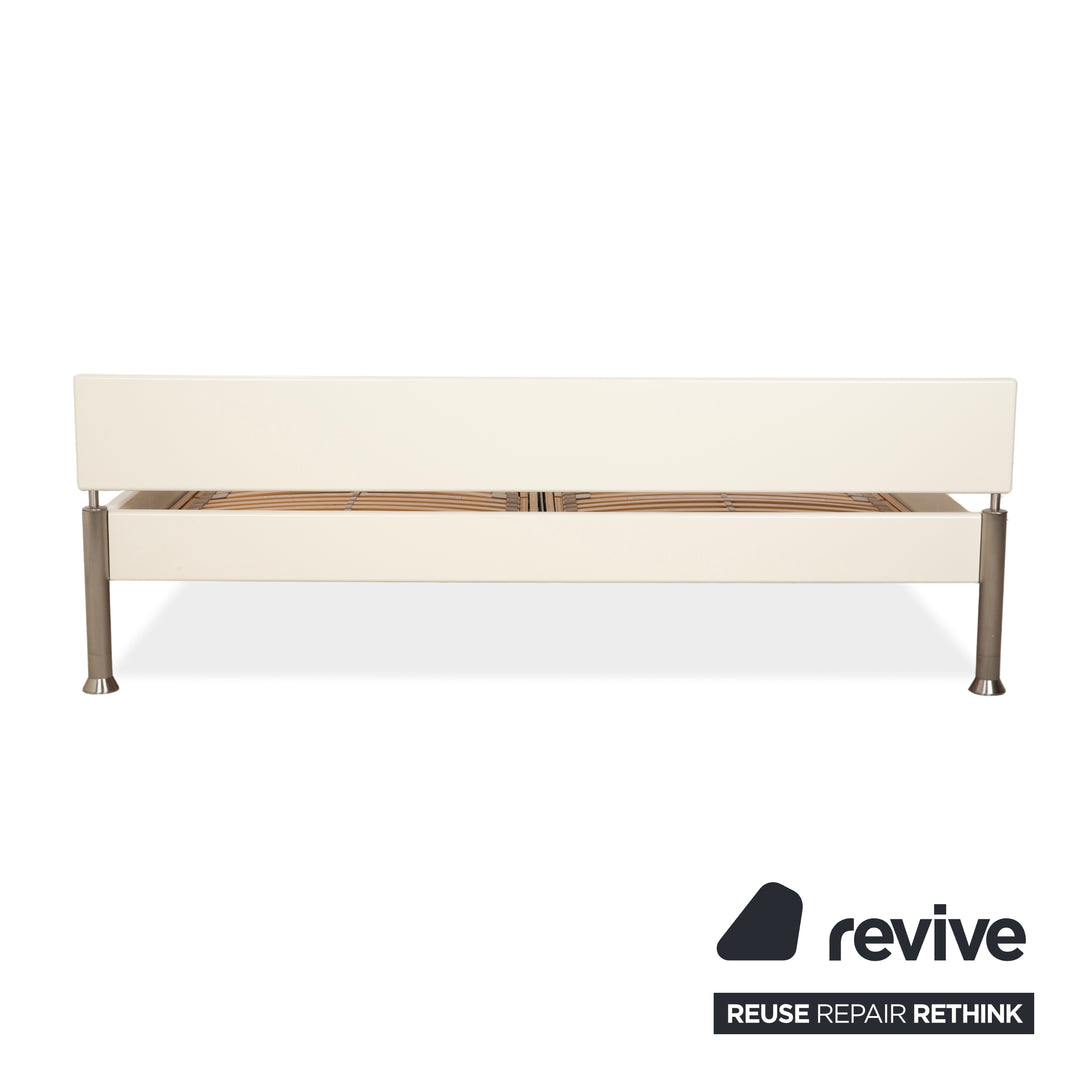 Lit en bois Interlübke, blanc crème, 180x200