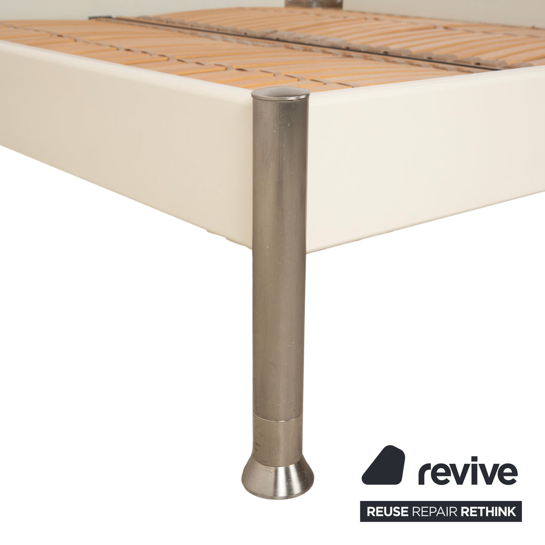 Lit en bois Interlübke, blanc crème, 180x200