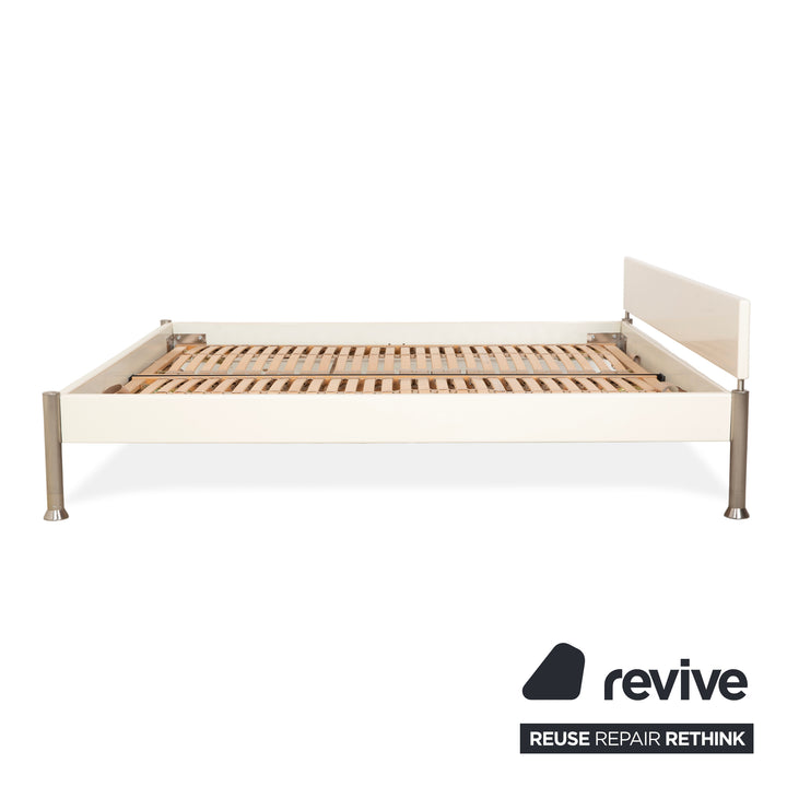 Lit en bois Interlübke, blanc crème, 180x200