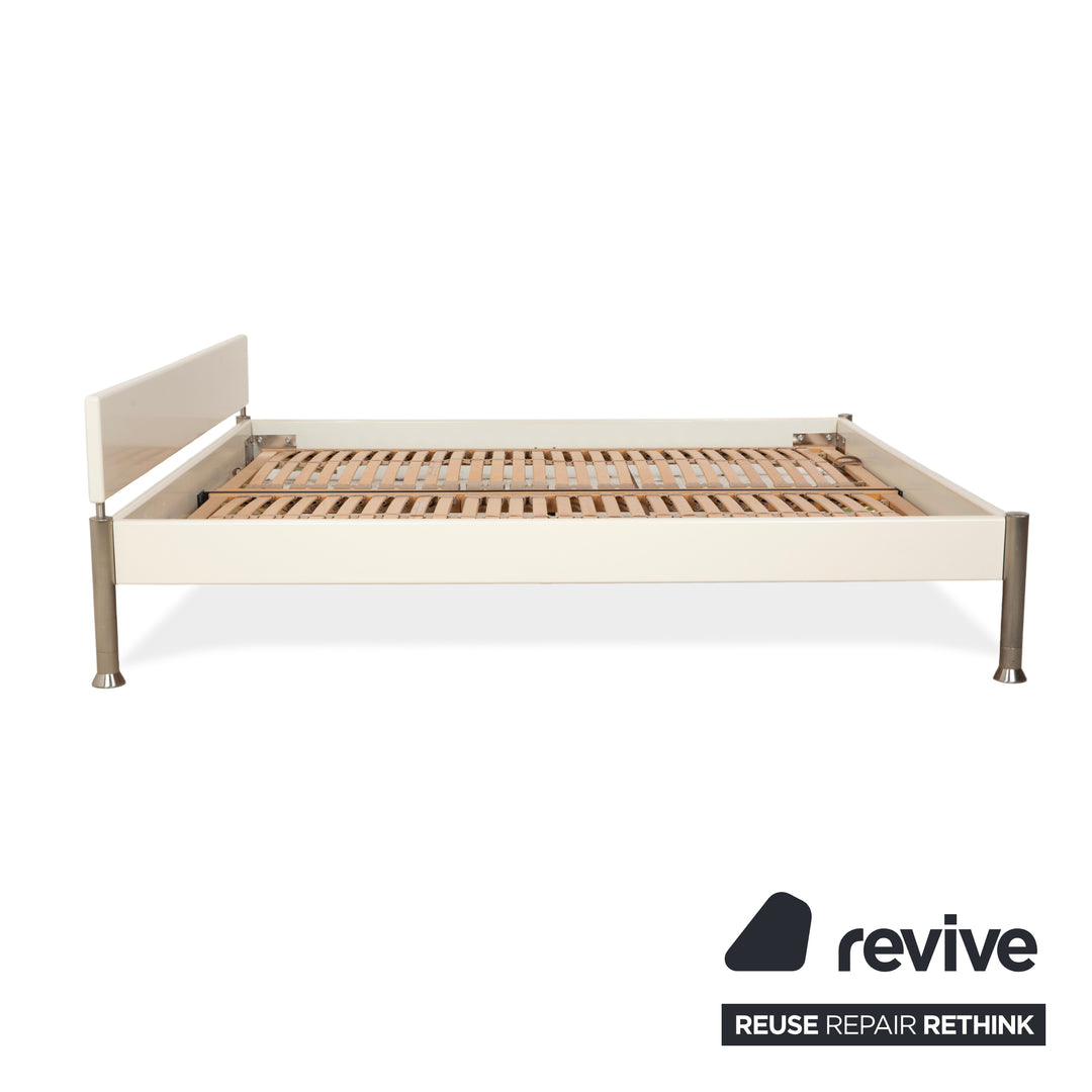 Lit en bois Interlübke, blanc crème, 180x200