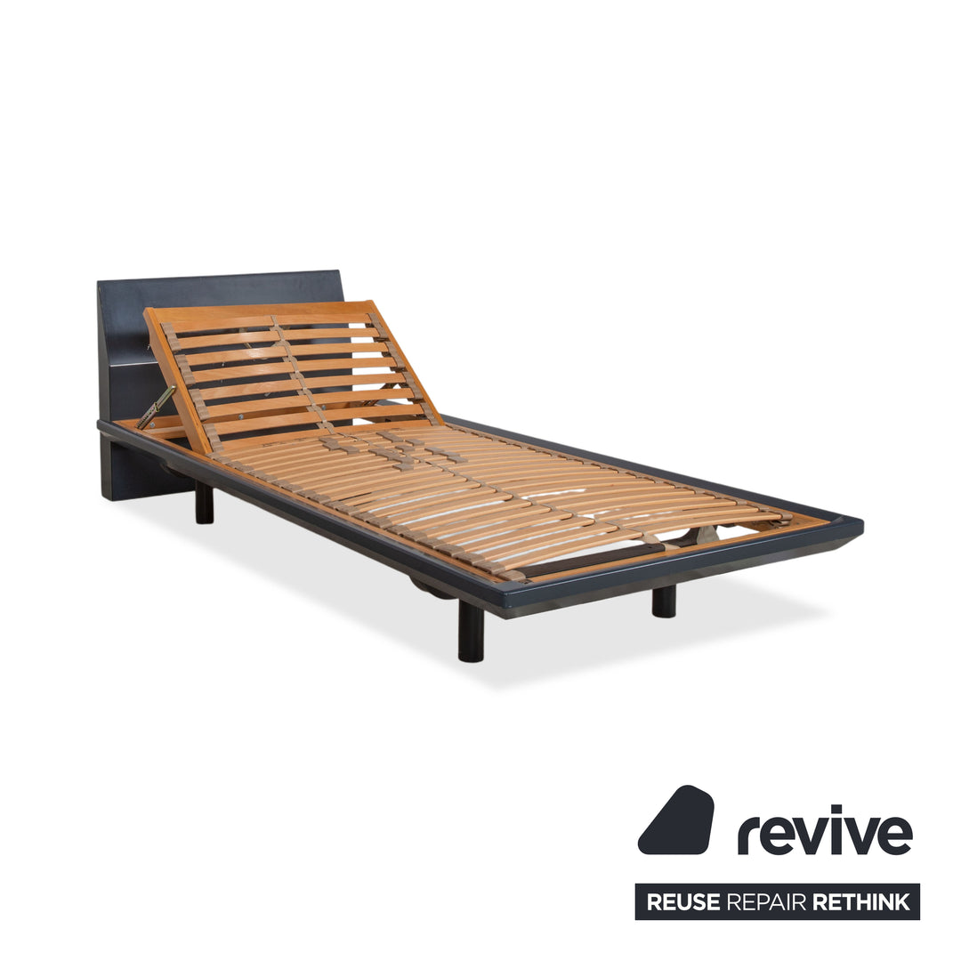 Interlübke Wood Bed Dark Blue Navy Blue Bedroom