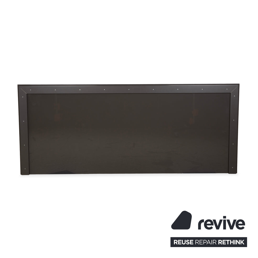 Interlübke wooden bed, grey taupe high gloss, 200x200