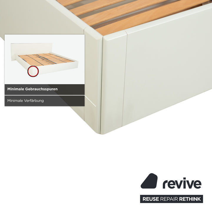 Interlübke Holz Bett Weiß Creme 180x200