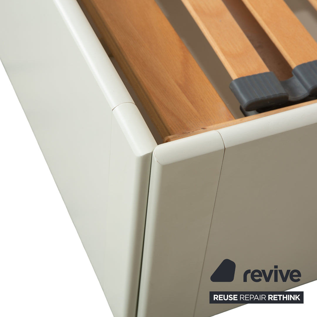 Interlübke Holz Bett Weiß Creme 180x200