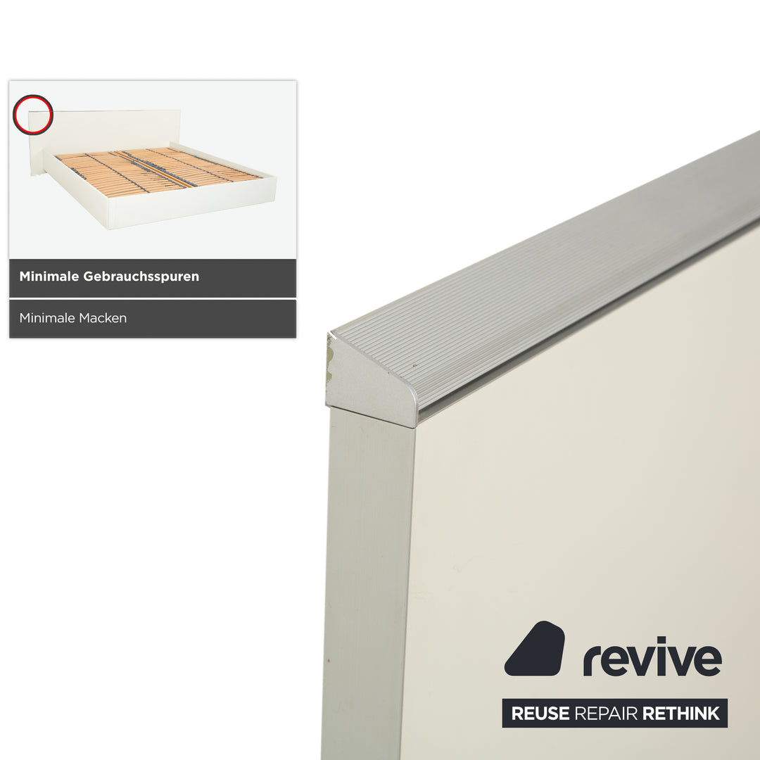 Interlübke Holz Bett Weiß Creme 180x200