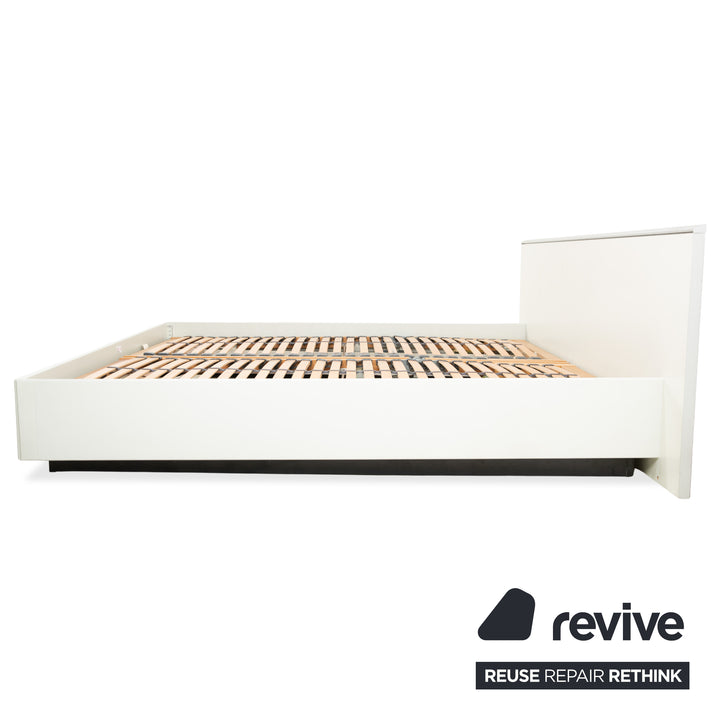 Interlübke Holz Bett Weiß Creme 180x200