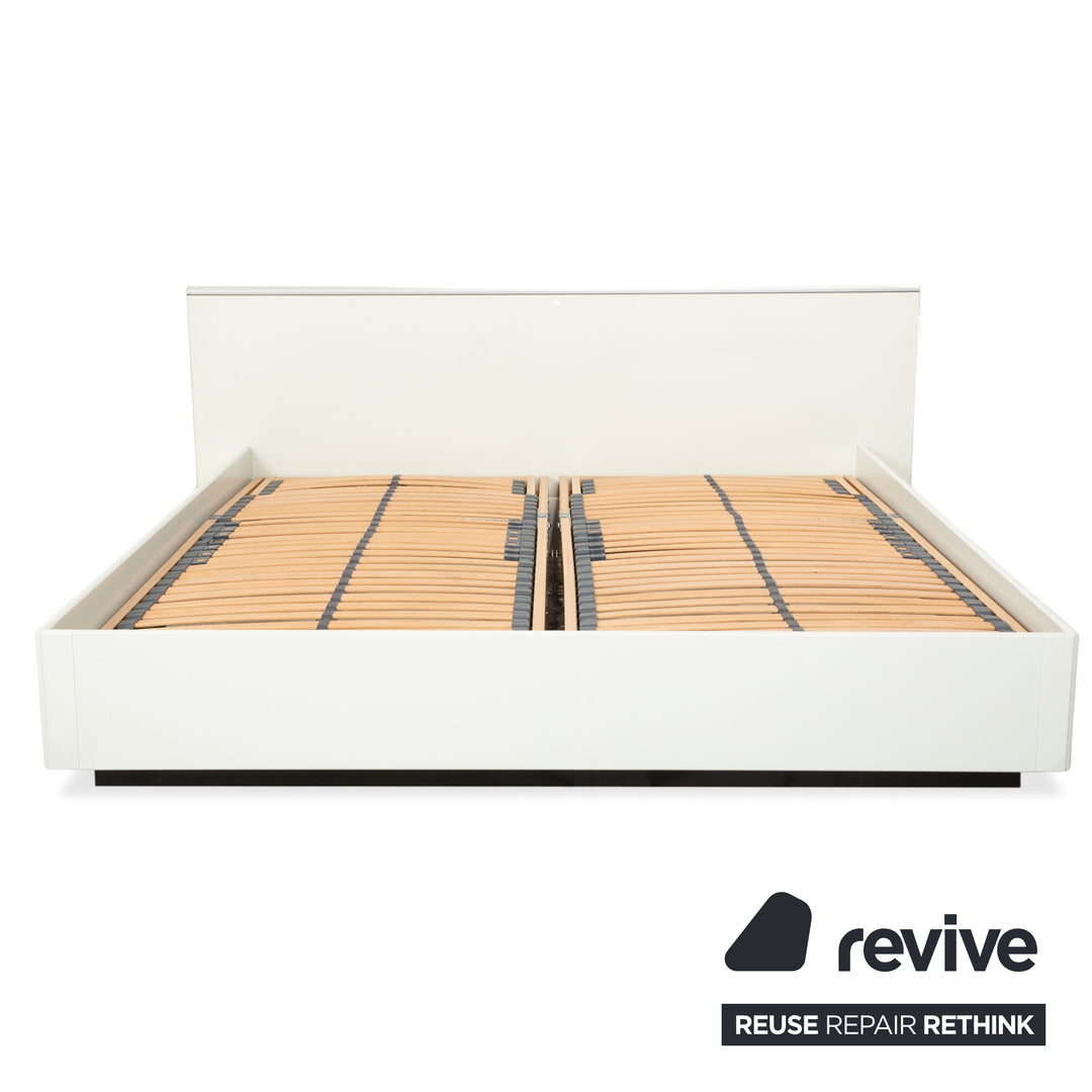 Interlübke Holz Bett Weiß Creme 180x200