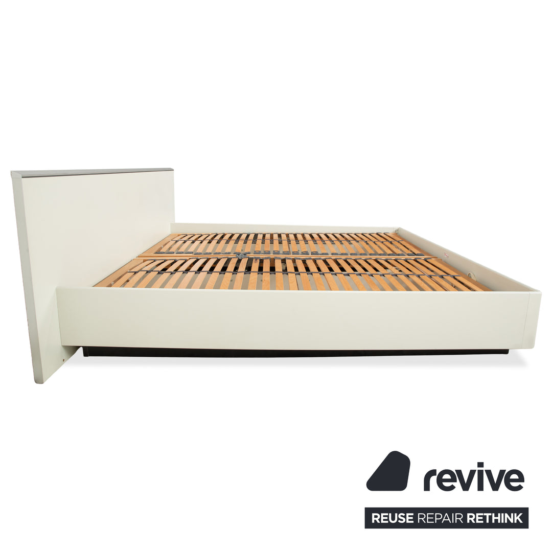 Interlübke Holz Bett Weiß Creme 180x200