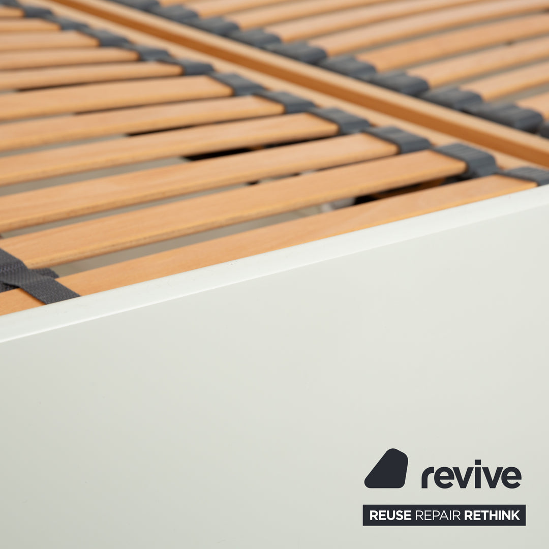 Interlübke Holz Bett Weiß Creme 180x200