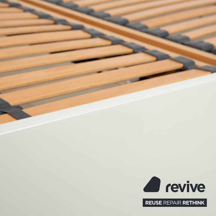 Interlübke Holz Bett Weiß Creme 180x200