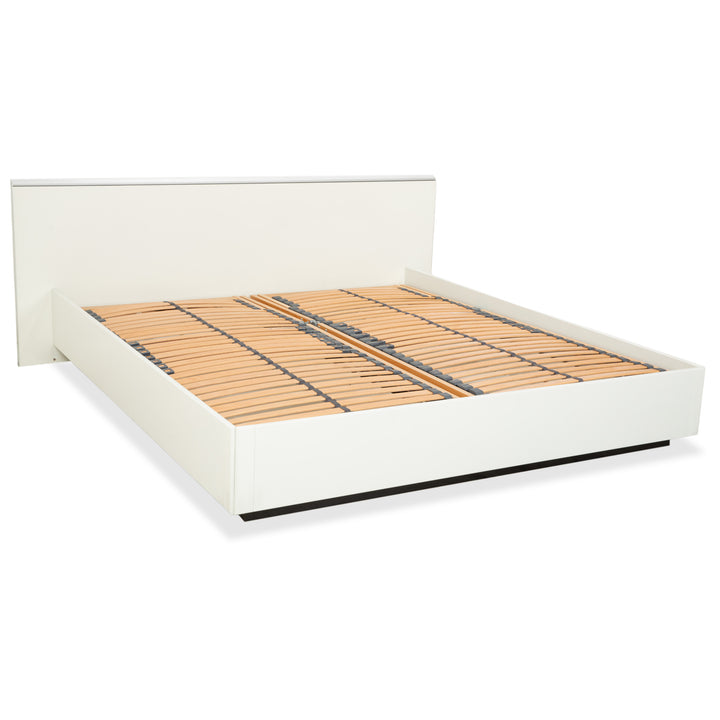 Interlübke Holz Bett Weiß Creme 180x200