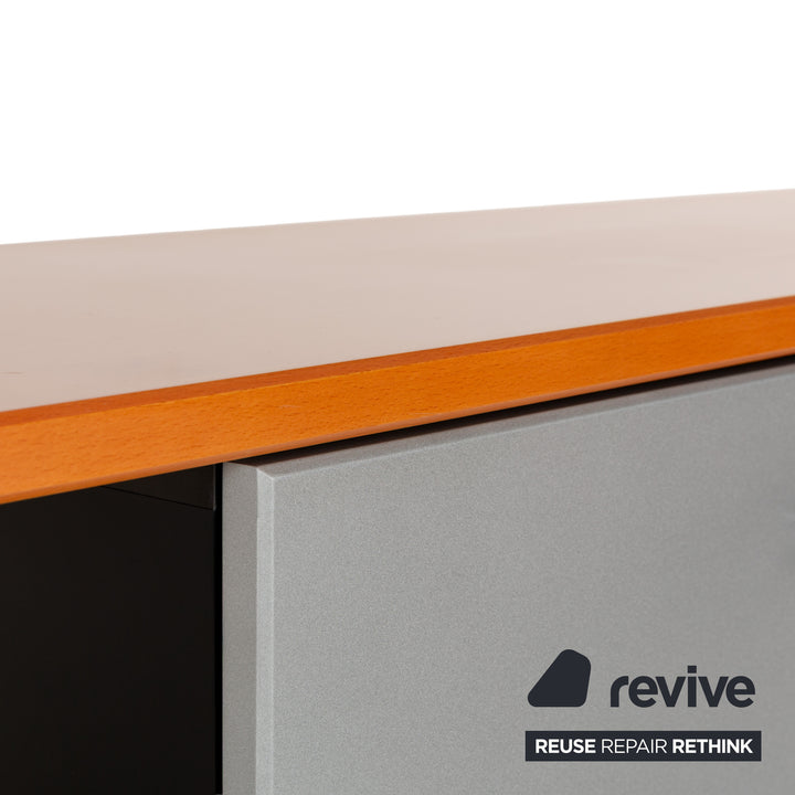 Interlübke Holz Sideboard Braun Grau Schwarz Schrank Schubladen