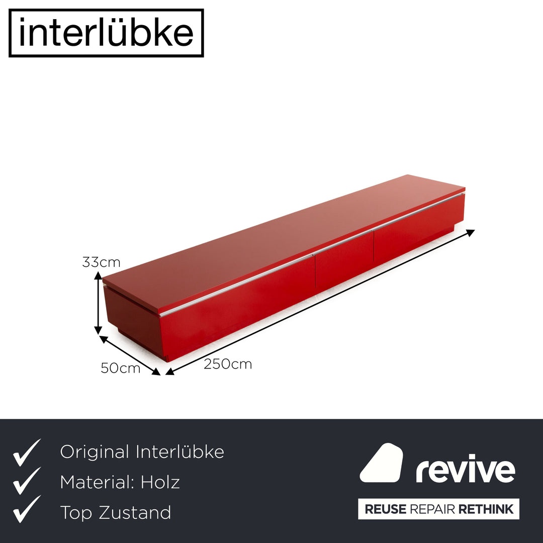 Interlübke wooden sideboard red lowboard