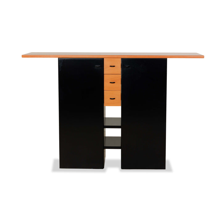 Interlübke wooden sideboard black brown highboard