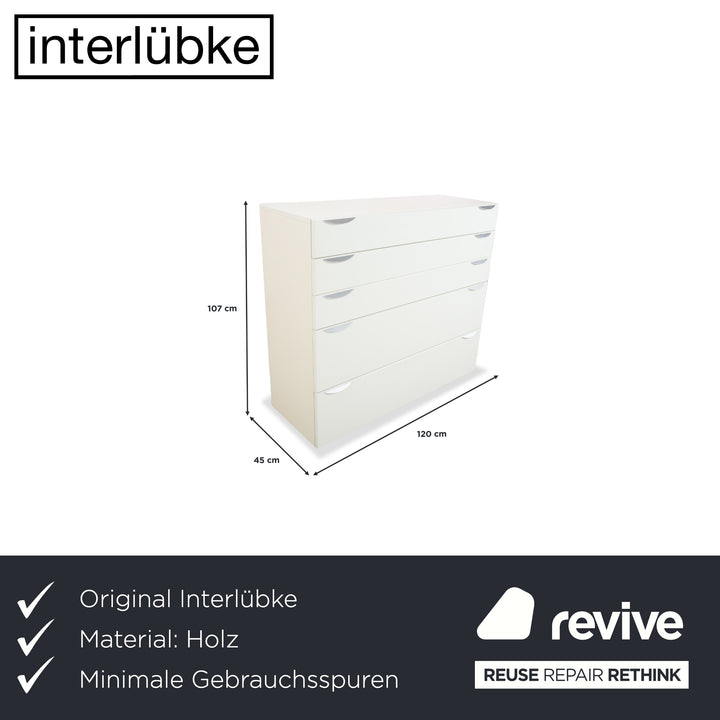 Interlübke Holz Sideboard Weiß