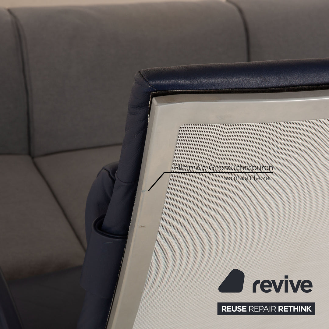 Interprofil Sessel Pax Blau Leder - 2. Hand - Revive.de Interprofil Sessel Pax Blau Leder - 2. Hand - Revive.de