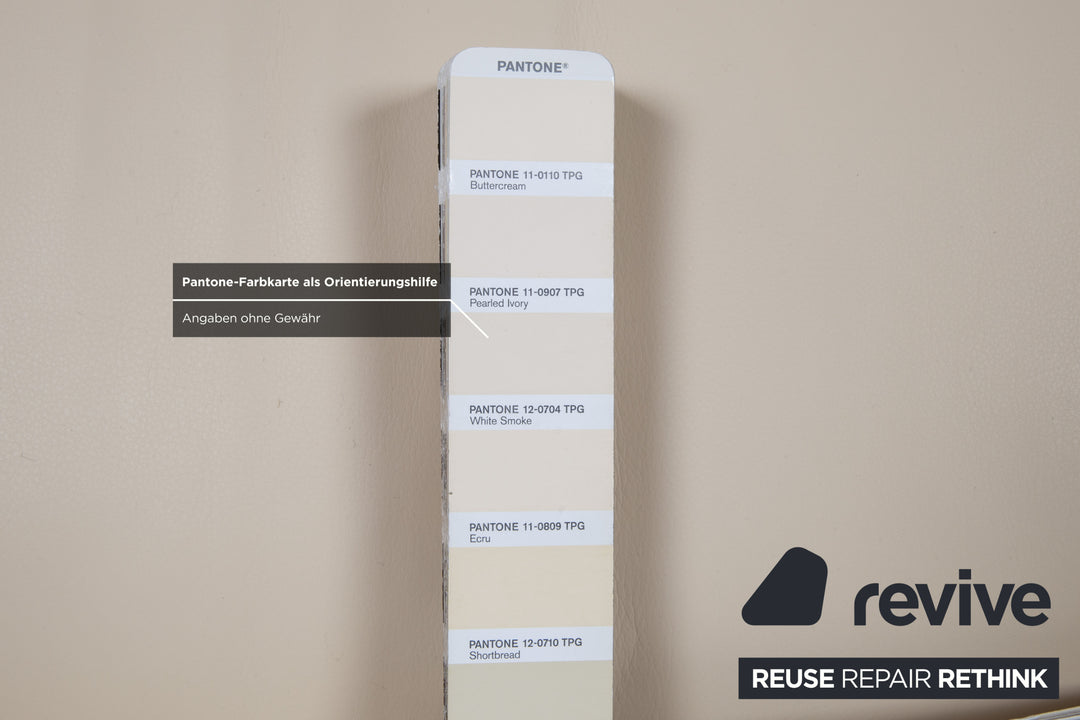 Intertime NIMBUS Leder Dreisitzer Creme manuelle Funktion Sofa Couch