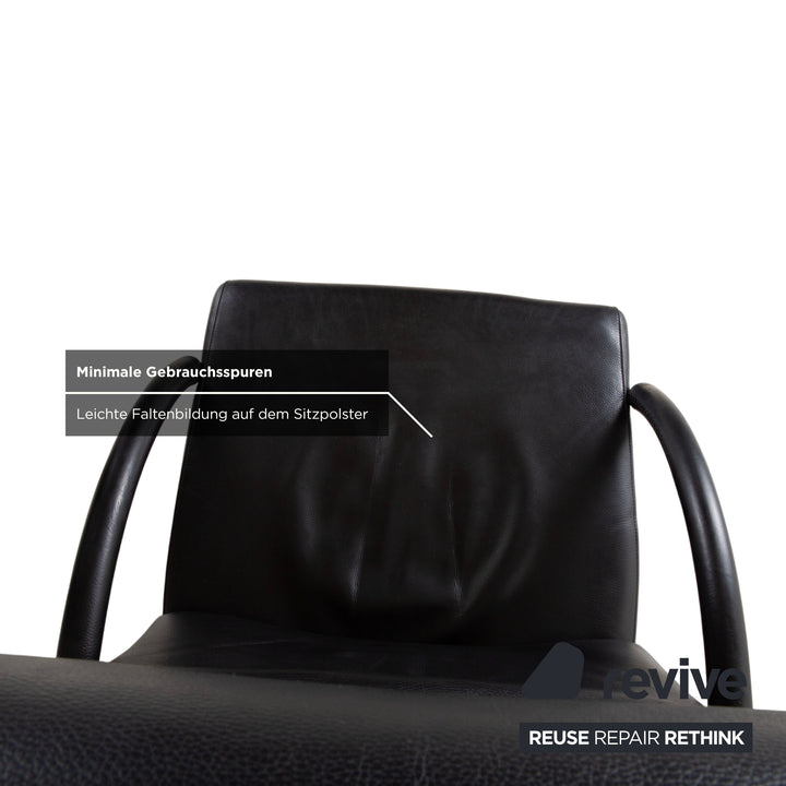 IP Design Curve Leder Sessel schwarz manuelle Funktion Relaxfunktion Design Prof. Stefan Heiliger