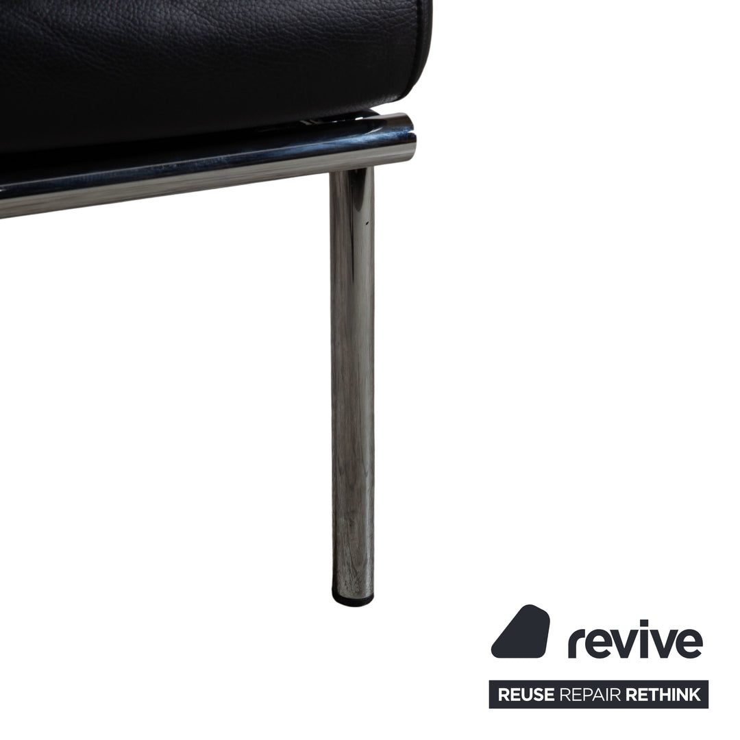 IP Design Curve Leder Sessel schwarz manuelle Funktion Relaxfunktion Design Prof. Stefan Heiliger