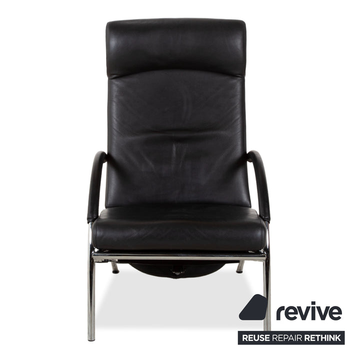 IP Design Curve Leder Sessel schwarz manuelle Funktion Relaxfunktion Design Prof. Stefan Heiliger