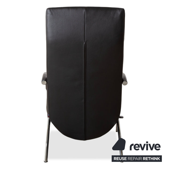 IP Design Curve Leder Sessel schwarz manuelle Funktion Relaxfunktion Design Prof. Stefan Heiliger