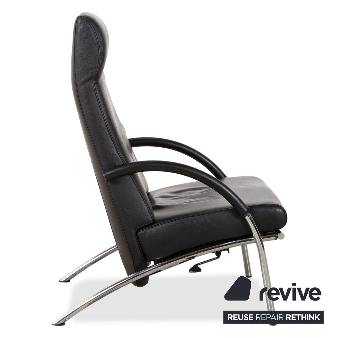 IP Design Curve Leder Sessel schwarz manuelle Funktion Relaxfunktion Design Prof. Stefan Heiliger