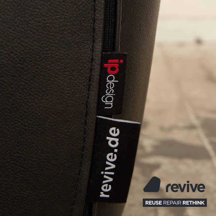 IP Design Fat Tony stool fabric microfiber leather look new cover anthracite