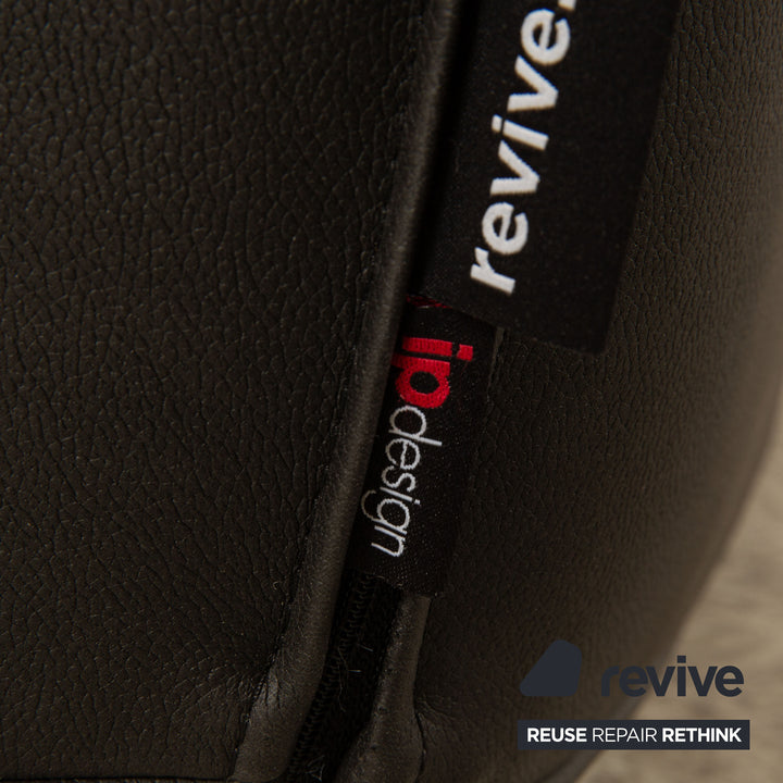 IP Design Fat Tony Fabric Microfiber Corner Sofa Anthracite Leather Look Variable Function Modular Couch New Cover