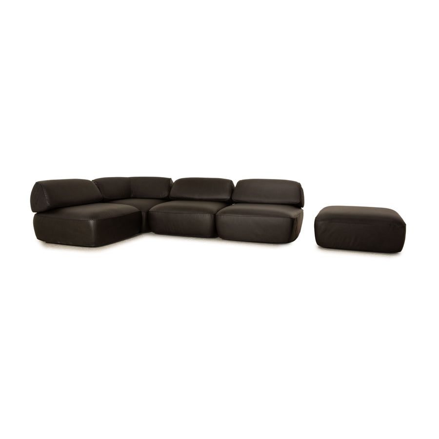 IP Design Fat Tony Fabric Microfiber Sofa Set Anthracite Leather Look Variable Function Modular Corner Sofa Stool New Cover