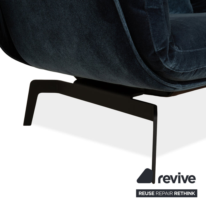 IP Design Loft Stoff Dreisitzer Blau Sofa Couch