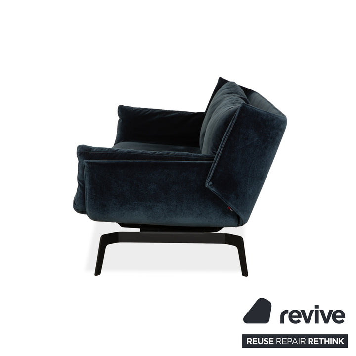 IP Design Loft Stoff Dreisitzer Blau Sofa Couch