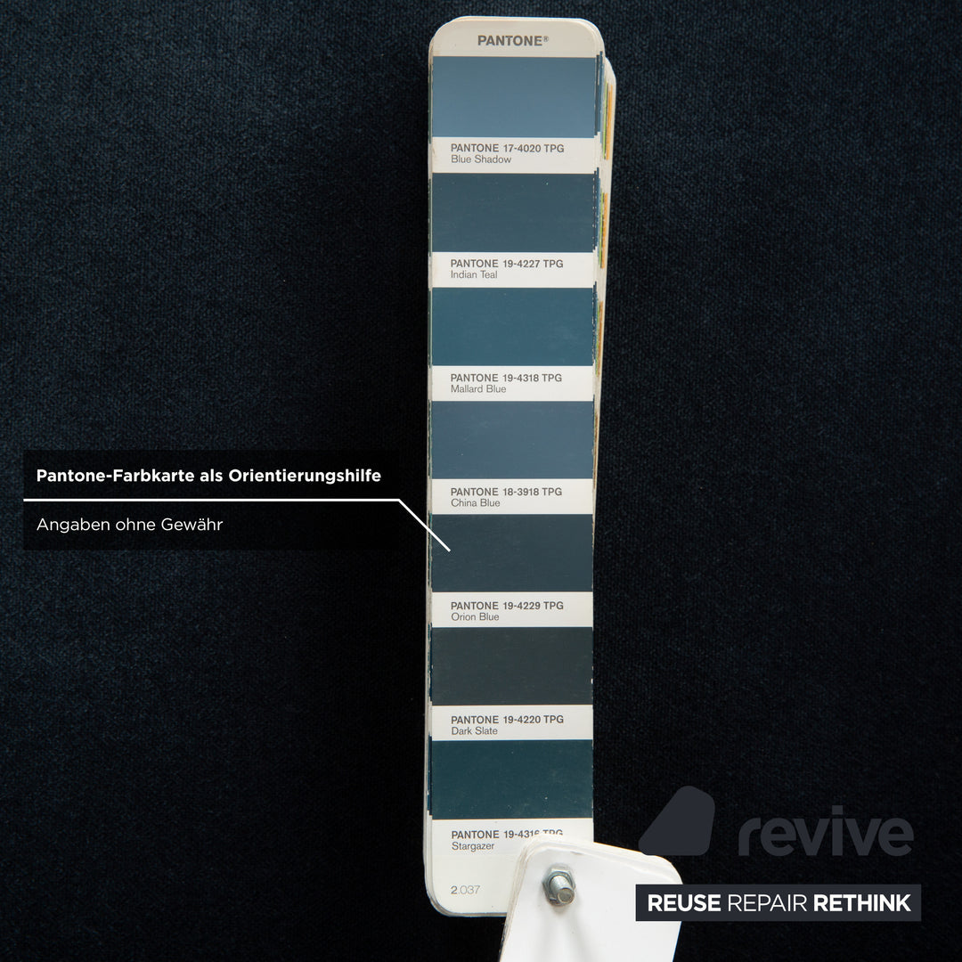 IP Design Loft Stoff Dreisitzer Blau Sofa Couch