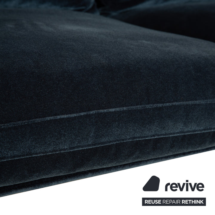 IP Design Loft Stoff Dreisitzer Blau Sofa Couch