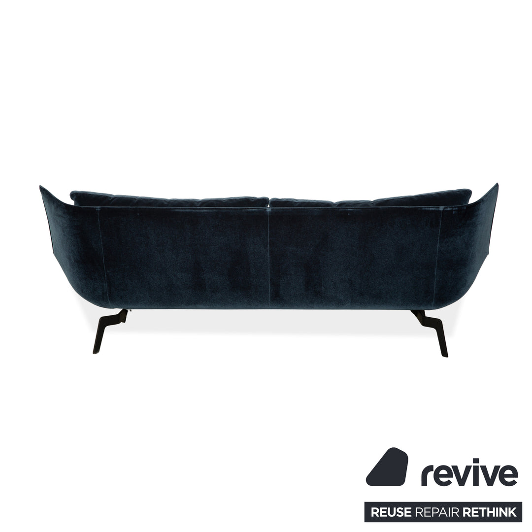 IP Design Loft Stoff Dreisitzer Blau Sofa Couch