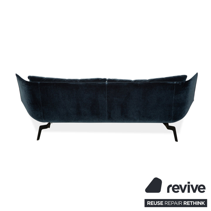 IP Design Loft Stoff Dreisitzer Blau Sofa Couch