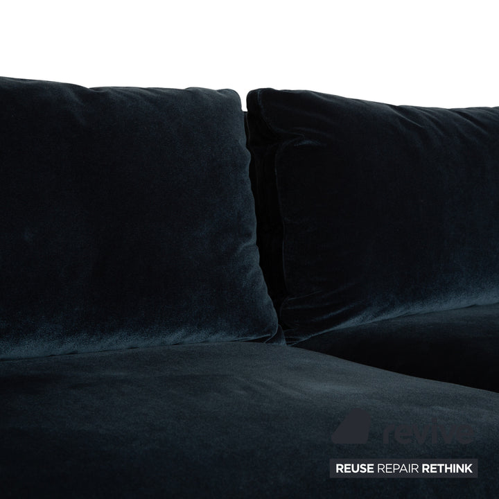 IP Design Loft Stoff Dreisitzer Blau Sofa Couch