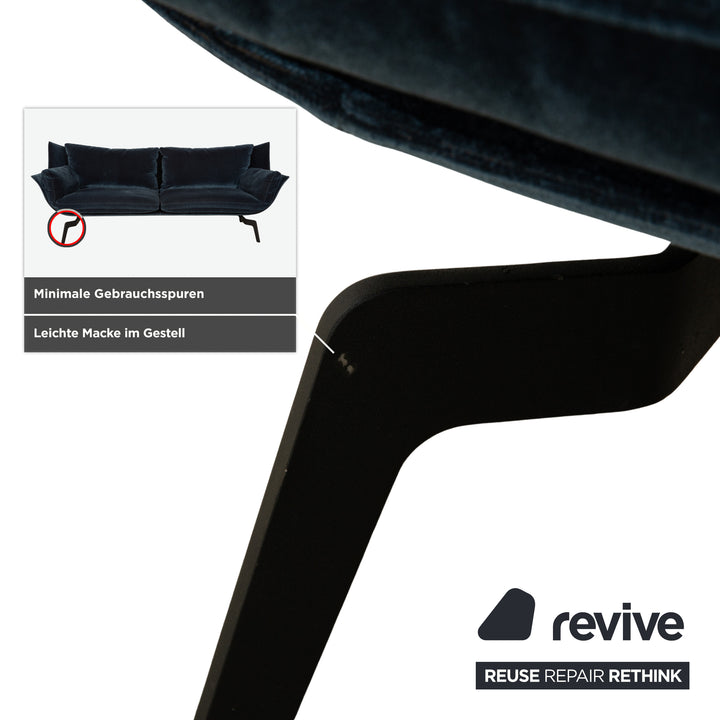 IP Design Loft Stoff Dreisitzer Blau Sofa Couch