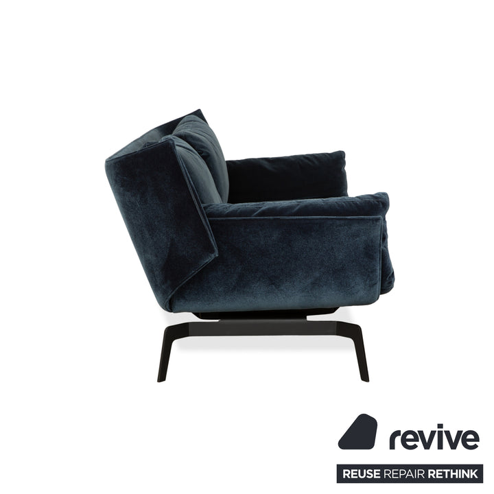 IP Design Loft Stoff Dreisitzer Blau Sofa Couch