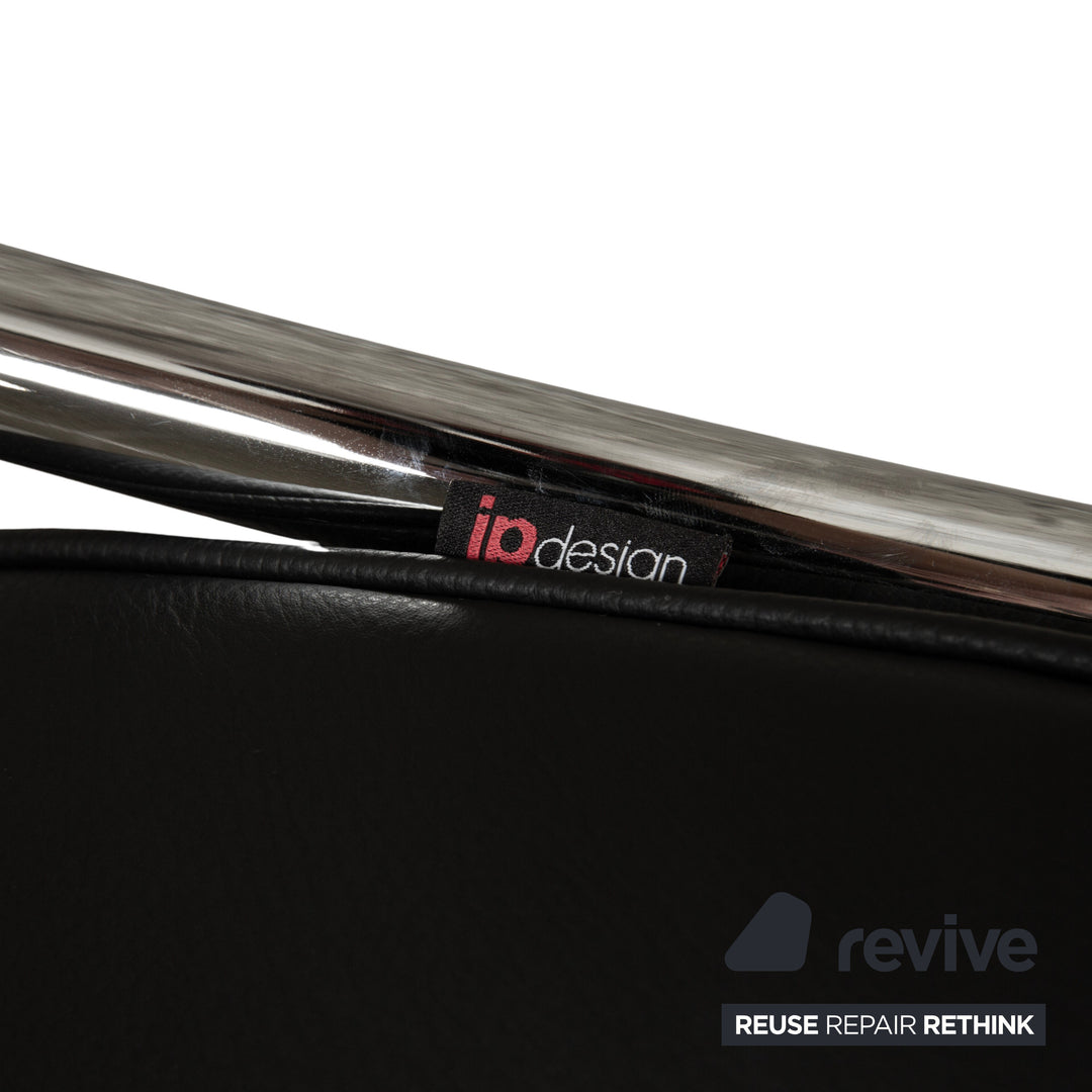 IP Design Rocky Leather Armchair Black Manual Function